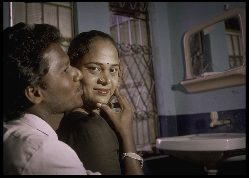 Hijra sex worker with client, Saravanapakkam, Tamil Nadu