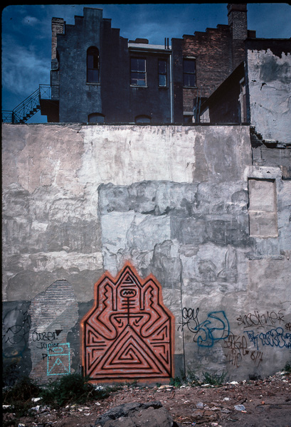 Keith Haring painting in Alphabet City