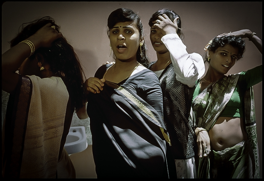 Hijras preparing for the annual Beauty Pageant, Saravanapakkam, Tamil Nadu