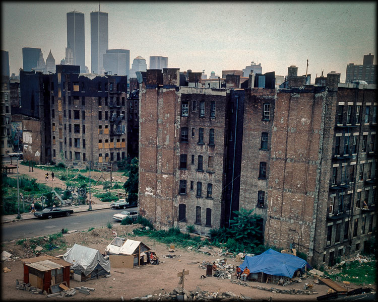 development site on 7th btwn C and D occupied by homeless